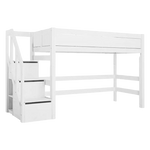 LIFETIME Kidsrooms Low Loft Bed with Step Ladder 90x200cm