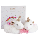 Doudou et Campagnie Lucie la Licorne Booties with Rattle 0-6m