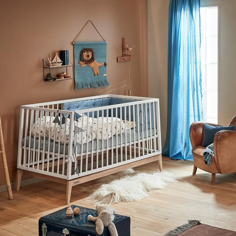 Leander Luna™ Baby Cot 140x70cm - White/Oak