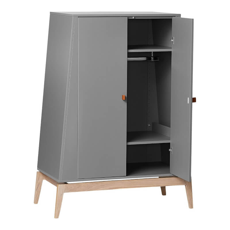 Leander Luna‚Ñ¢ Wardrobe, Small - Grey/Oak