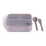 Citron Lunch Box with Fork and Spoon - Purple