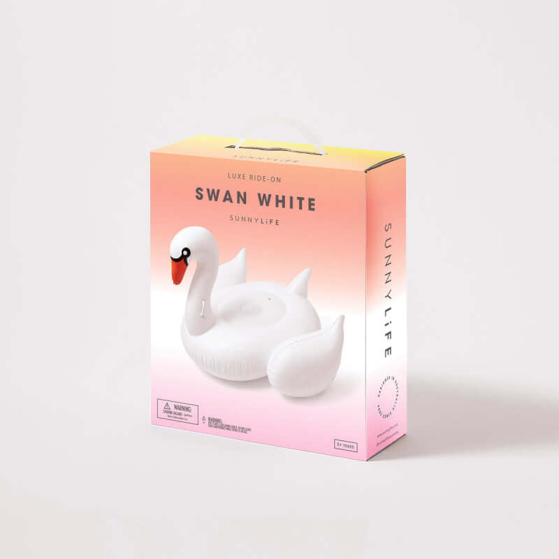 SUNNYLiFE Luxe Ride-On Float - Swan