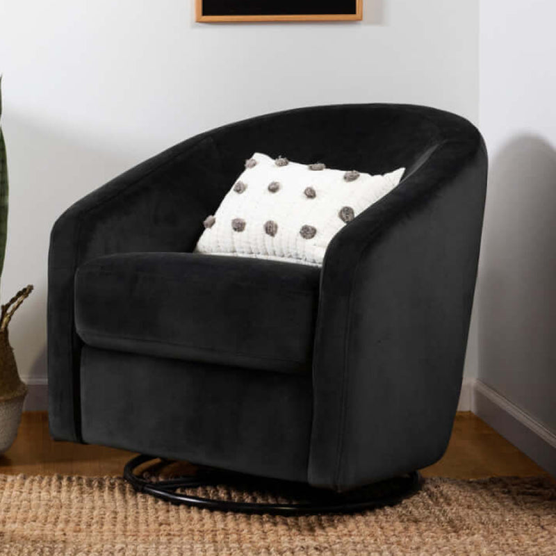 Babyletto Madison Swivel Glider - Black Velvet