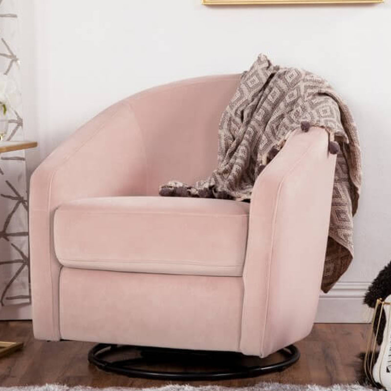 Babyletto Madison Swivel Glider - Blush Pink Velvet
