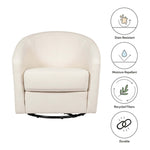 Babyletto Madison Swivel Glider - Performance Natural Eco-Twill
