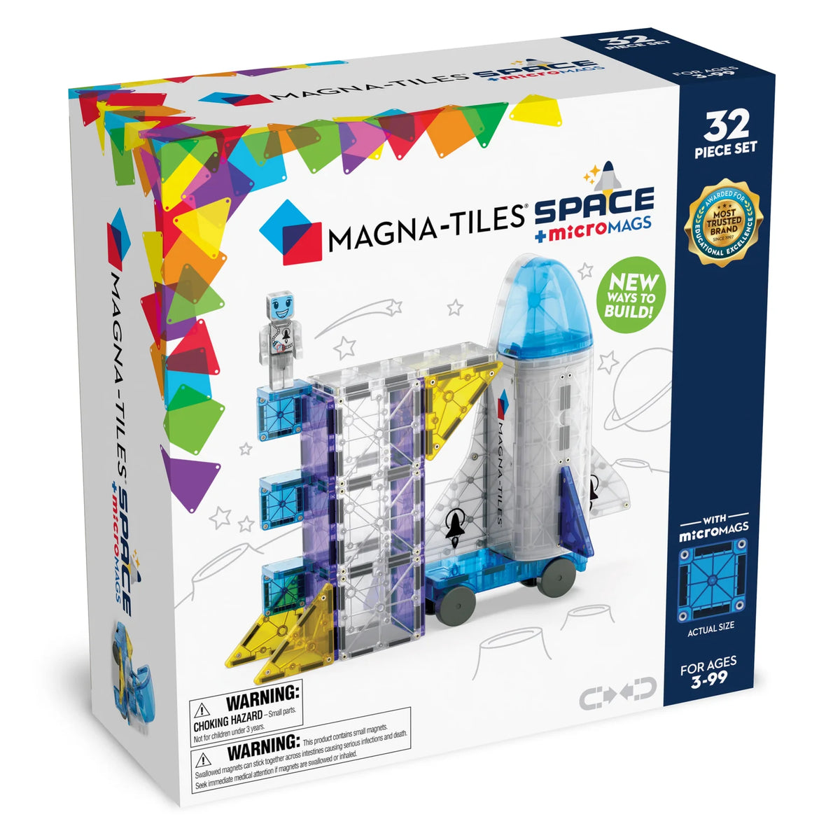 Magna-Tiles Space™ + microMAGS 32 Piece Set