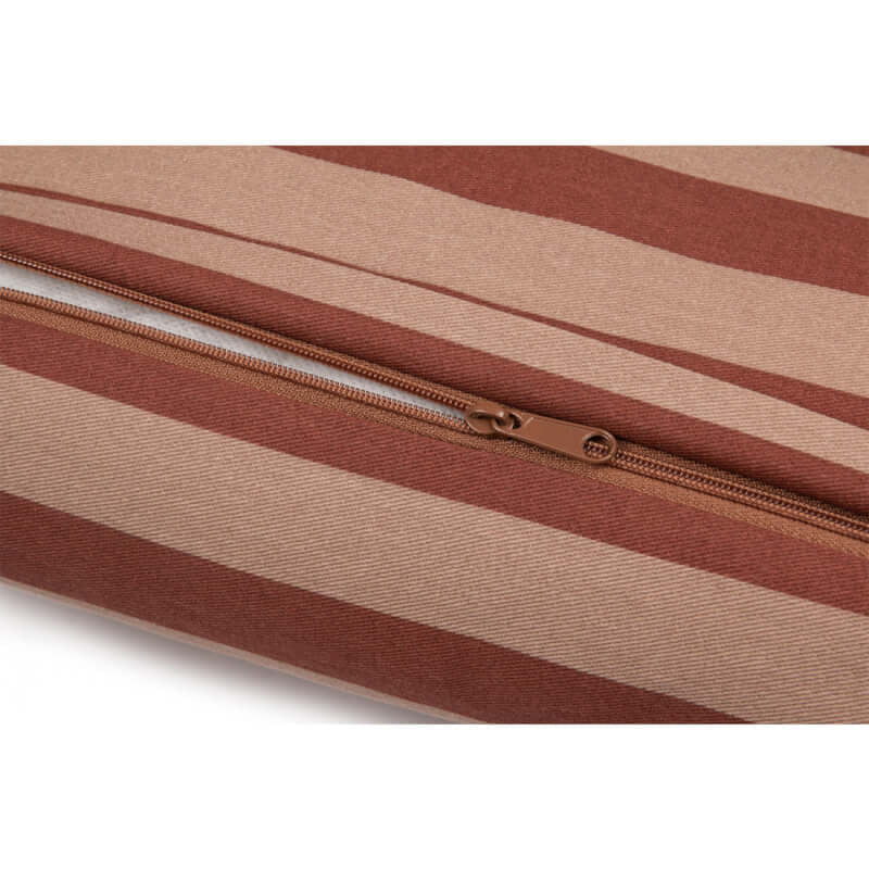 Nobodinoz Majestic Rectangular Cushion - Marsala Taupe Stripes