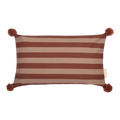 Nobodinoz Majestic Rectangular Cushion - Marsala Taupe Stripes