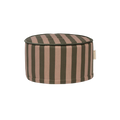 Nobodinoz Majestic Round Stool - Green Taupe Stripes
