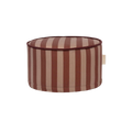 Nobodinoz Majestic Round Stool - Marsala Taupe Stripes