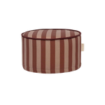 Nobodinoz Majestic Round Stool - Marsala Taupe Stripes
