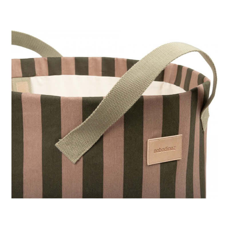 Nobodinoz Majestic Toybag - Green Taupe Stripes