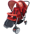 MamaLove Twin Stroller - Red