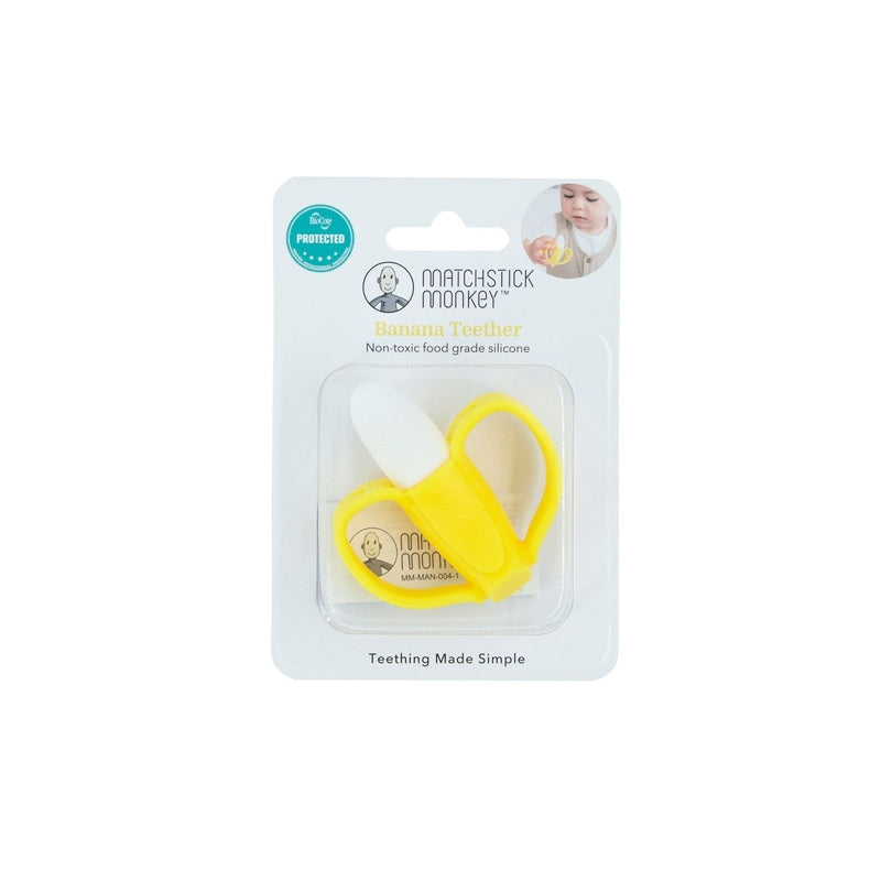 Matchstick Monkey Banana Soother and Teether - Yellow