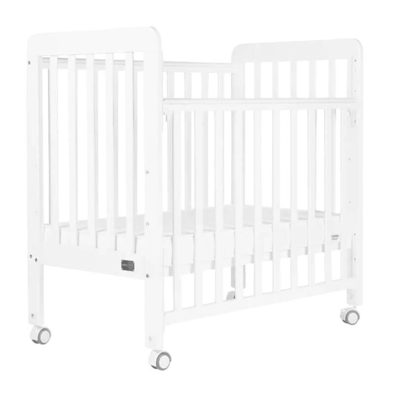 Baby Star Medi Baby Cot with 3" Mattress - White / New Zealand Pine