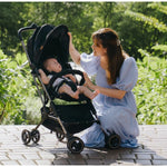 Mimosa Cabin City+ Backpack Stroller - Jet Set Black (Magnetic Buckle)