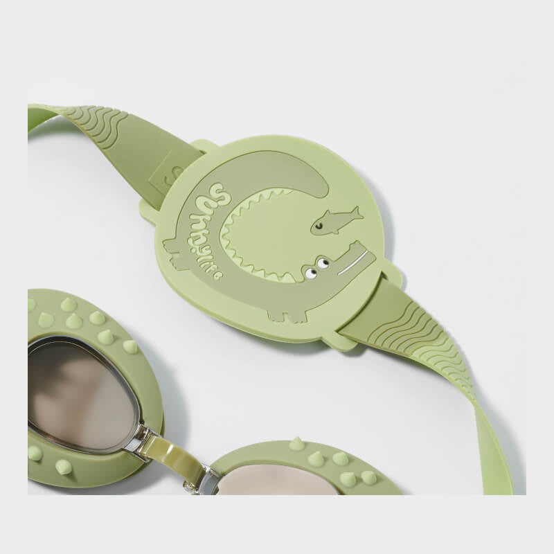 SUNNYLiFE Mini Swim Goggles - Cookie the Croc Khaki