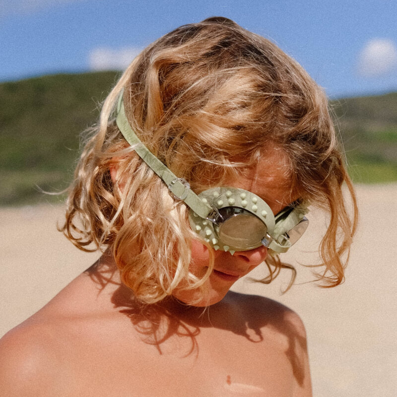 SUNNYLiFE Mini Swim Goggles - Cookie the Croc Khaki