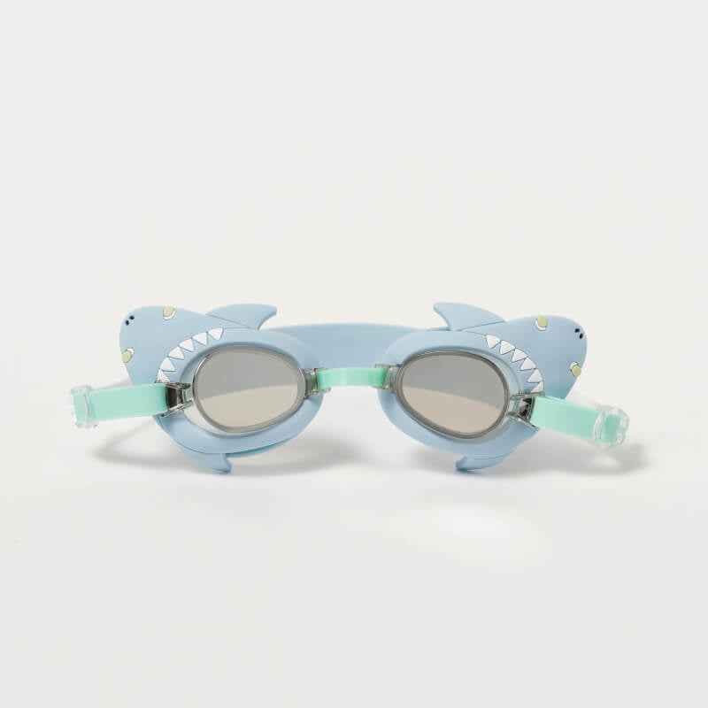SUNNYLiFE Mini Swim Goggles - Salty the Shark Aqua