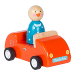 Moulin Roty La Grande Famille Wooden Red Car with Goose 11cm