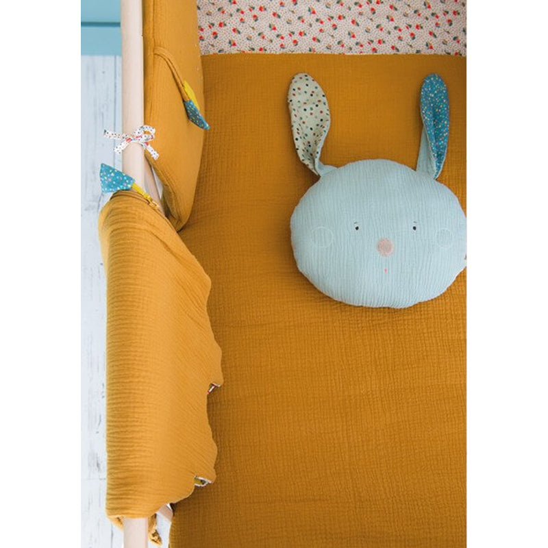 Moulin Roty Jolis Trop Beaux Ochre blanket 90x69cm