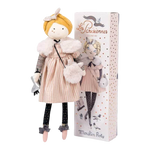 Moulin Roty Les Parisiennes Eglantine Doll (with Ice Skating Shoes & Cat Handbag) 39cm