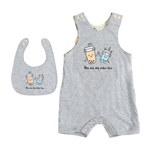 Cotton Pigs Mummy and Me Bubble Tea Romper Bib Gift Set