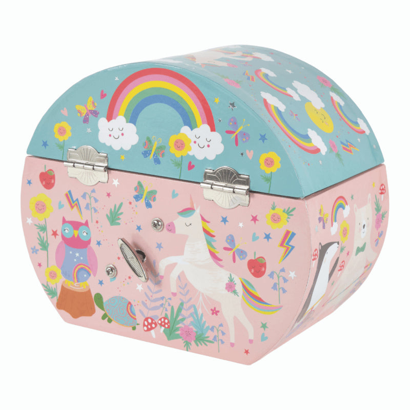 Floss & Rock Musical Jewellery Box - Oval Shape Rainbow Fairy