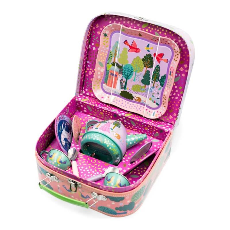 Floss & Rock Musical Tin Tea Set - Fairy Tale 11-Piece