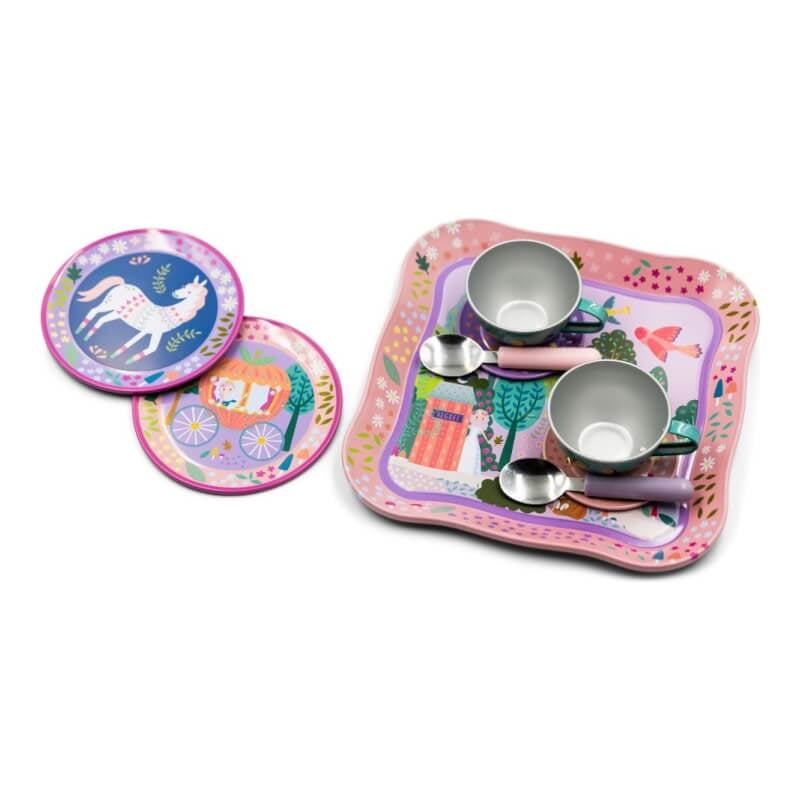 Floss & Rock Musical Tin Tea Set - Fairy Tale 11-Piece