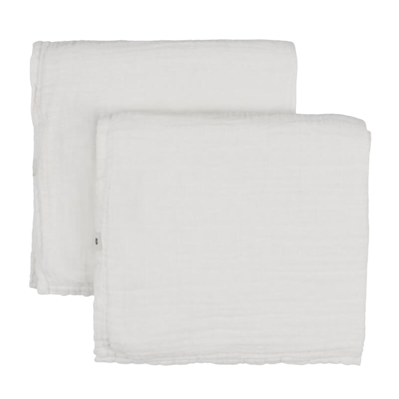 BIBS 棉紗布 70x70cm - 象牙色（2 件裝）