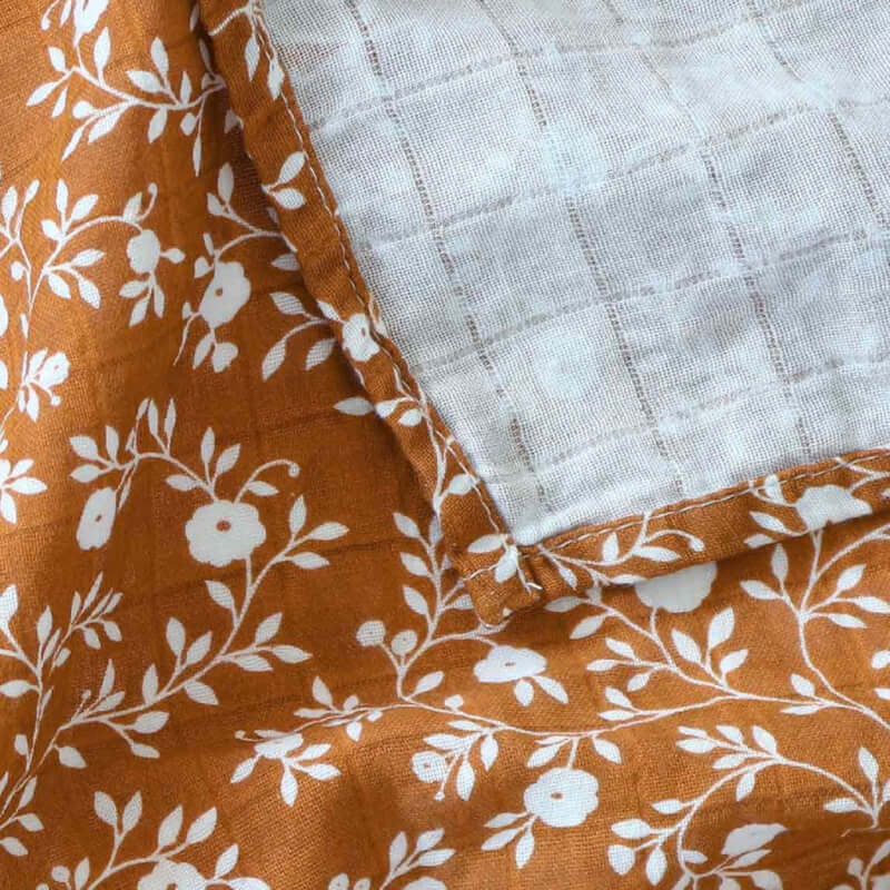 A Little Lovely Company 超大棉布 - 花朵 - 焦糖色