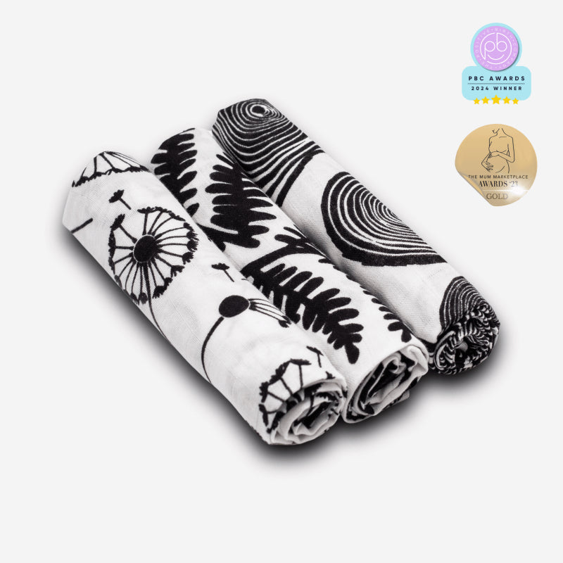 Etta Loves Sensory Muslins 3 Pack - Plants