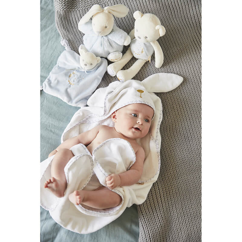 Kaloo My Rabbit Bath Towel - Dove 75x75cm