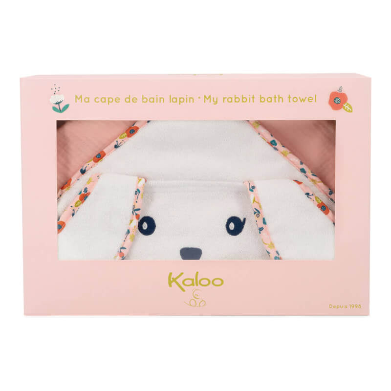 Kaloo My Rabbit Bath Towel - Poppy 75x75cm