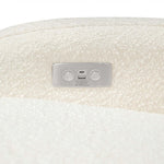 Babyletto Nami Electronic Recliner & Swivel Glider w/ USB Port - Ivory Boucle with Light Wood Base