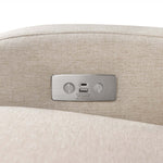 Babyletto Nami Electronic Recliner & Swivel Glider w/ USB Port - Performance Beach Eco-Weave with Light Wood Base