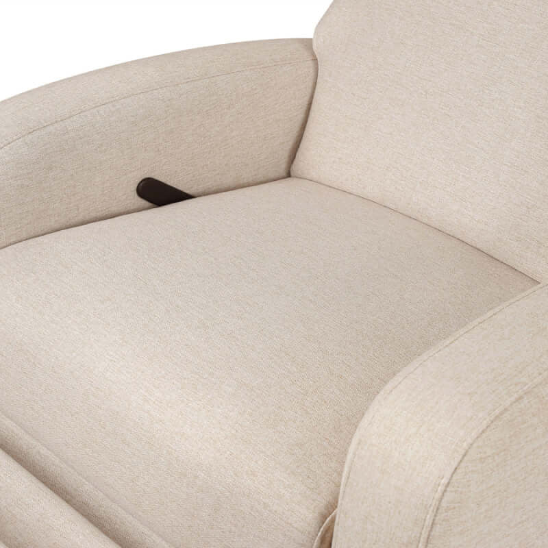Babyletto Nami Recliner & Swivel Glider - Performance Beach Eco-Weave with Light Wood Base