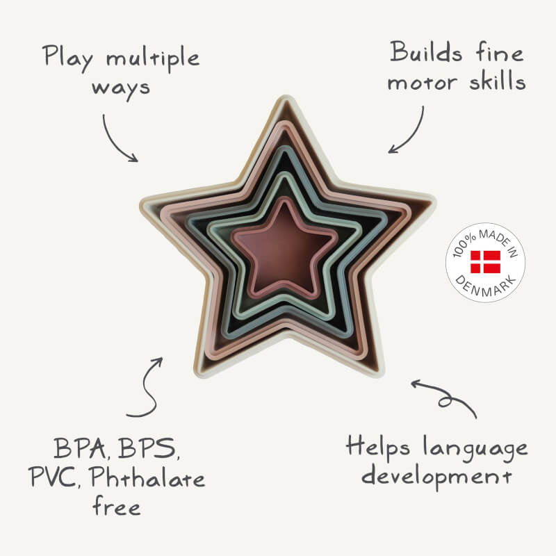 Mushie Nesting Stars Toy