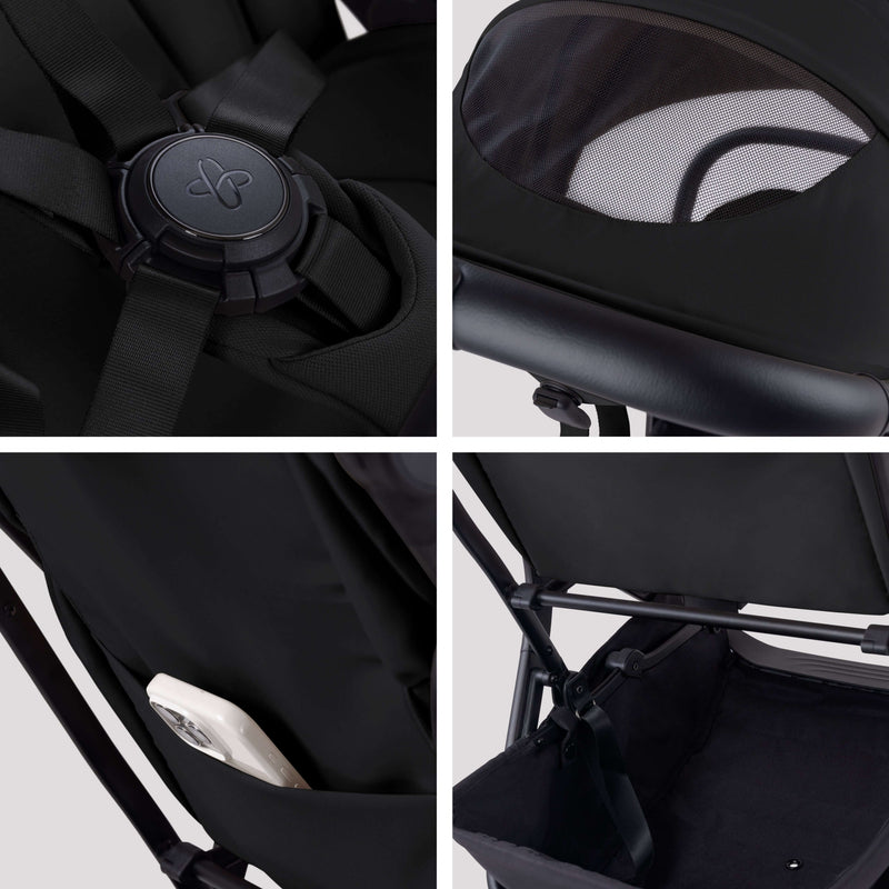 Silver Cross Nia Compact Baby Stroller Onyx Black