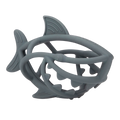 Nuby Chewy Chums Silicone Character Teething Ball - Grey Shark