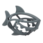 Nuby Chewy Chums Silicone Character Teething Ball - Grey Shark