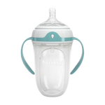 Nuby Comfort™ 矽膠奶瓶 150ml，含（PPSU 密封圈）、PP 螺紋密封圈、PP 瓶蓋及中流量奶嘴