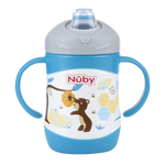 Nuby 防漏 Clik-it 不鏽鋼保溫軟吸管杯 220ml