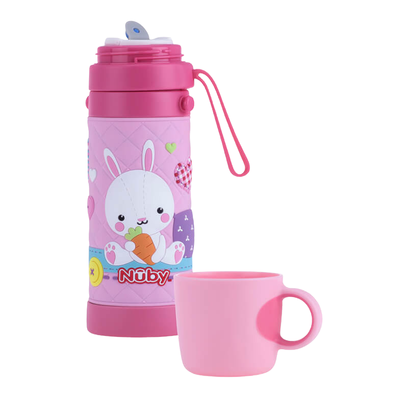 Nuby No-Spill Stainless Steel Insulated Store n Pour 450ml