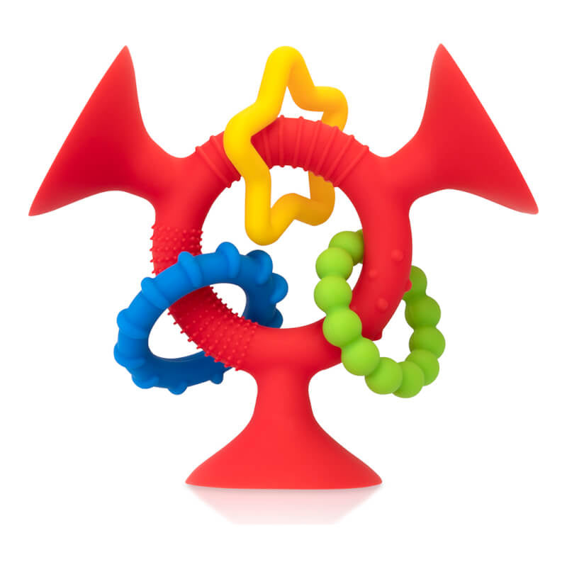 Nuby Silly Suction Toys Three Prong Rings