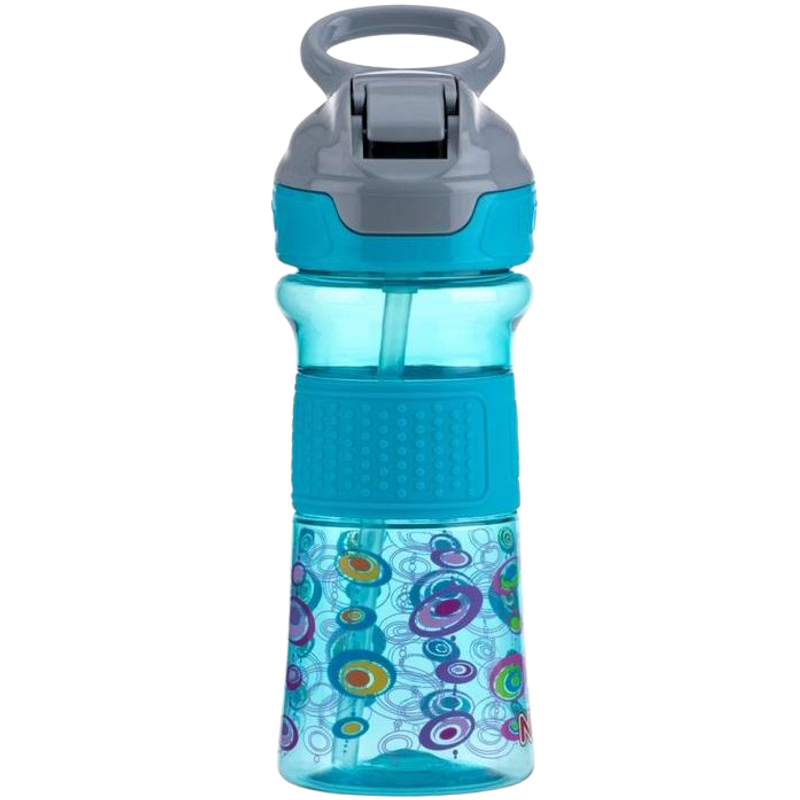 Nuby Soft Spout On the Go Sports Bottle with Push Button 360ml - Aqua