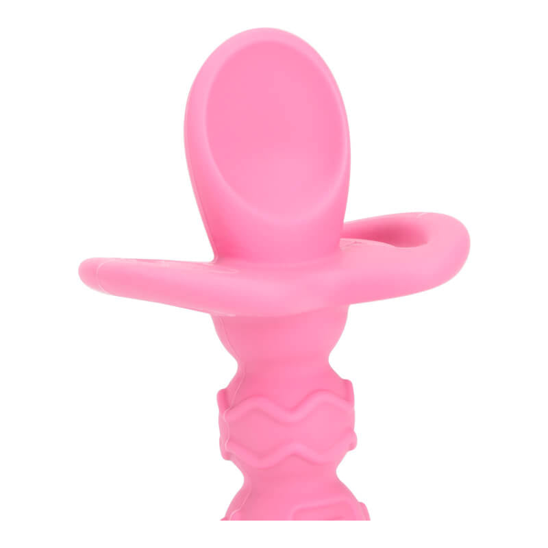 Nuby Sure Grip Dipeez Silicone Self-Feeding Spoons 2-Pack - Pink & Blue