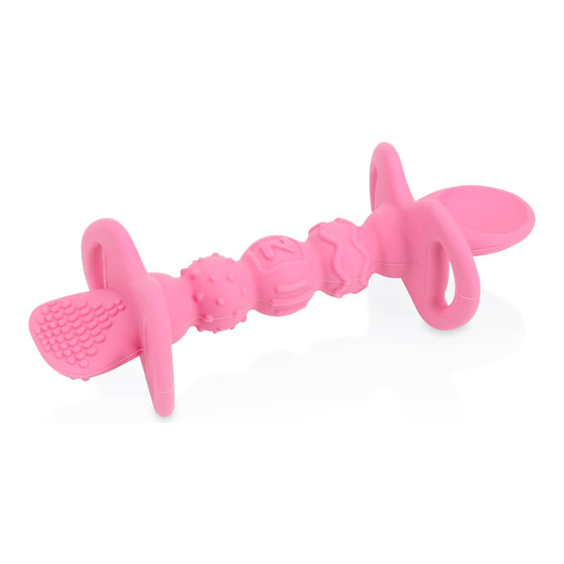 Nuby Sure Grip Dipeez Silicone Self-Feeding Spoons 2-Pack - Pink & Blue