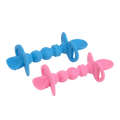 Nuby Sure Grip Dipeez Silicone Self-Feeding Spoons 2-Pack - Pink & Blue